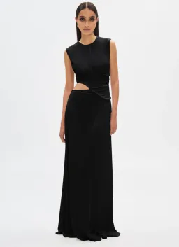 MISHA The Sierra Cupro Dress Black Size 6 for rent on The Volte - image 4