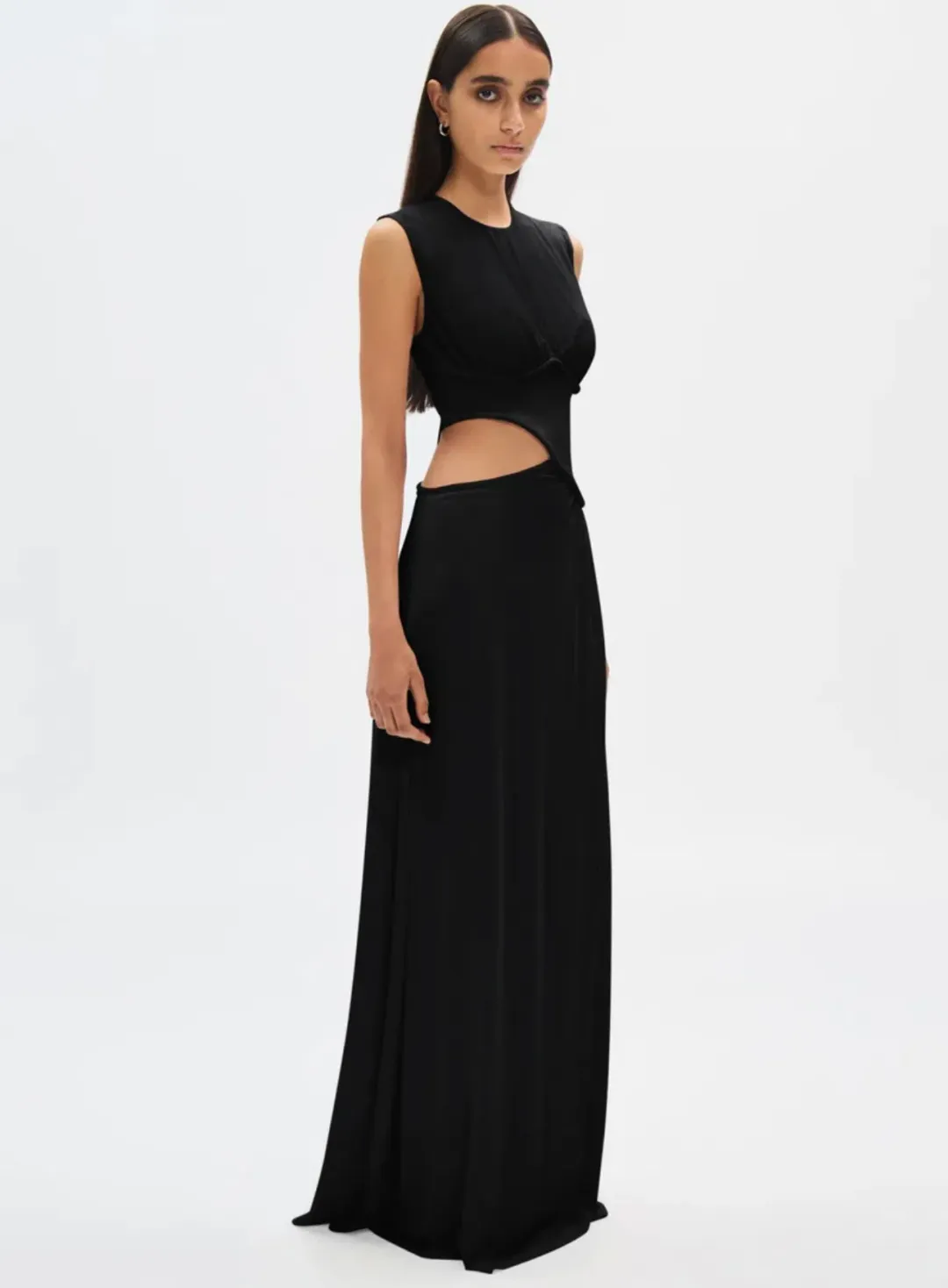 MISHA The Sierra Cupro Dress Black Size 6 for rent on The Volte - main image