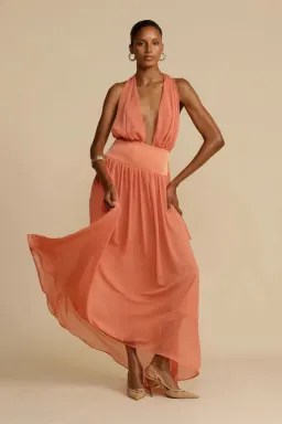 Arcina Ori Selena Maxi Dress Coral Size XS / Size AU 6 for rent on The Volte - image 4