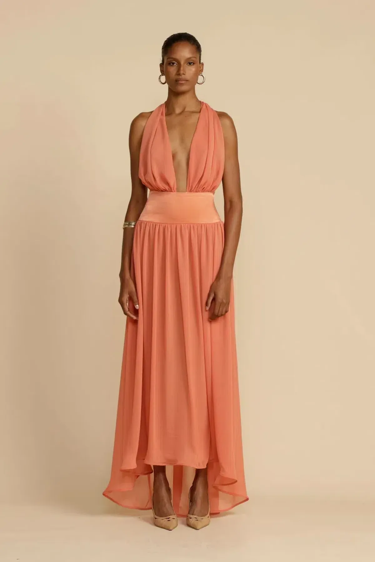 Arcina Ori Selena Maxi Dress Coral Size XS / Size AU 6 - Image 1