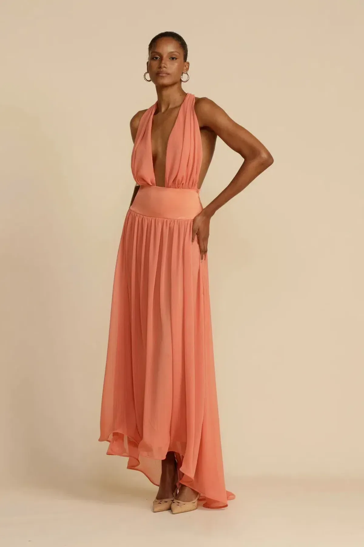 Arcina Ori Selena Maxi Dress Coral Size XS / Size AU 6 - Image 2