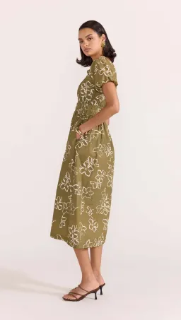 Staple The Label Ines Midi Dress Floral Size 8 for rent on The Volte - image 2