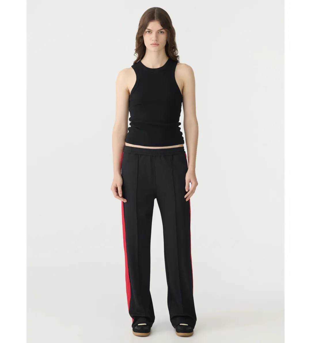 Bassike Twill Stripe Detail Pants Black Size M / AU 10 for rent on The Volte - main image