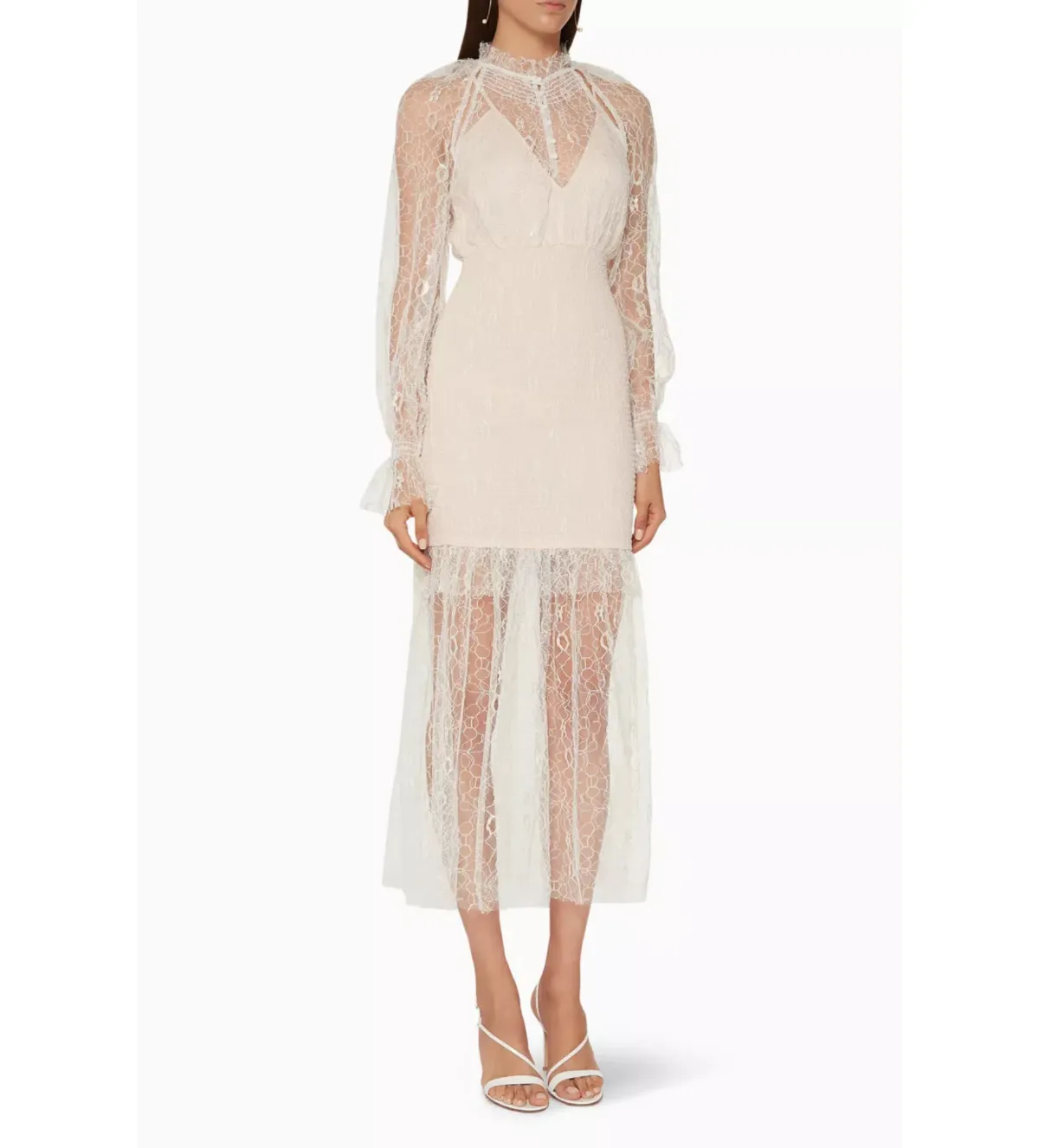 Alice McCall After Dark Midi Dress Soft Shell Pink Size 8 - Image 1