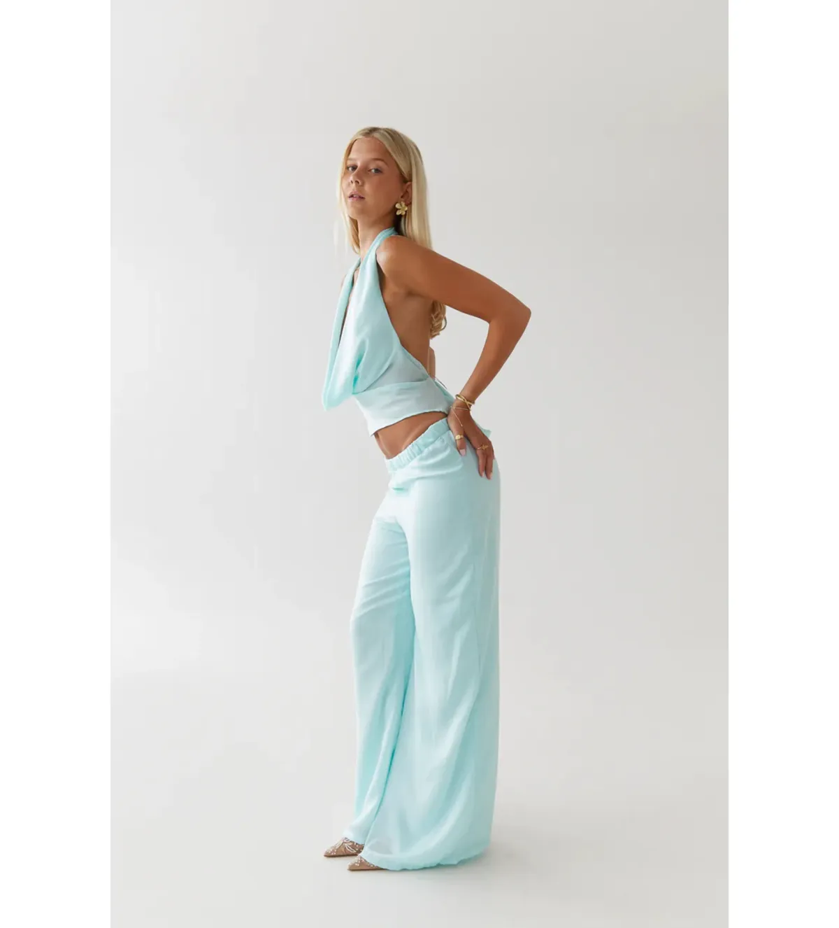HNTR Isabelle Top and Pant Set Aqua Size AU 8 - Image 2