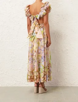 Zimmermann Pop Ruffle Floral Midi Dress Size 2 / AU 12 for rent on The Volte - image 2