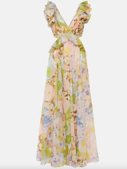 Zimmermann Pop Ruffle Floral Midi Dress Size 2 / AU 12 for rent on The Volte - image 3