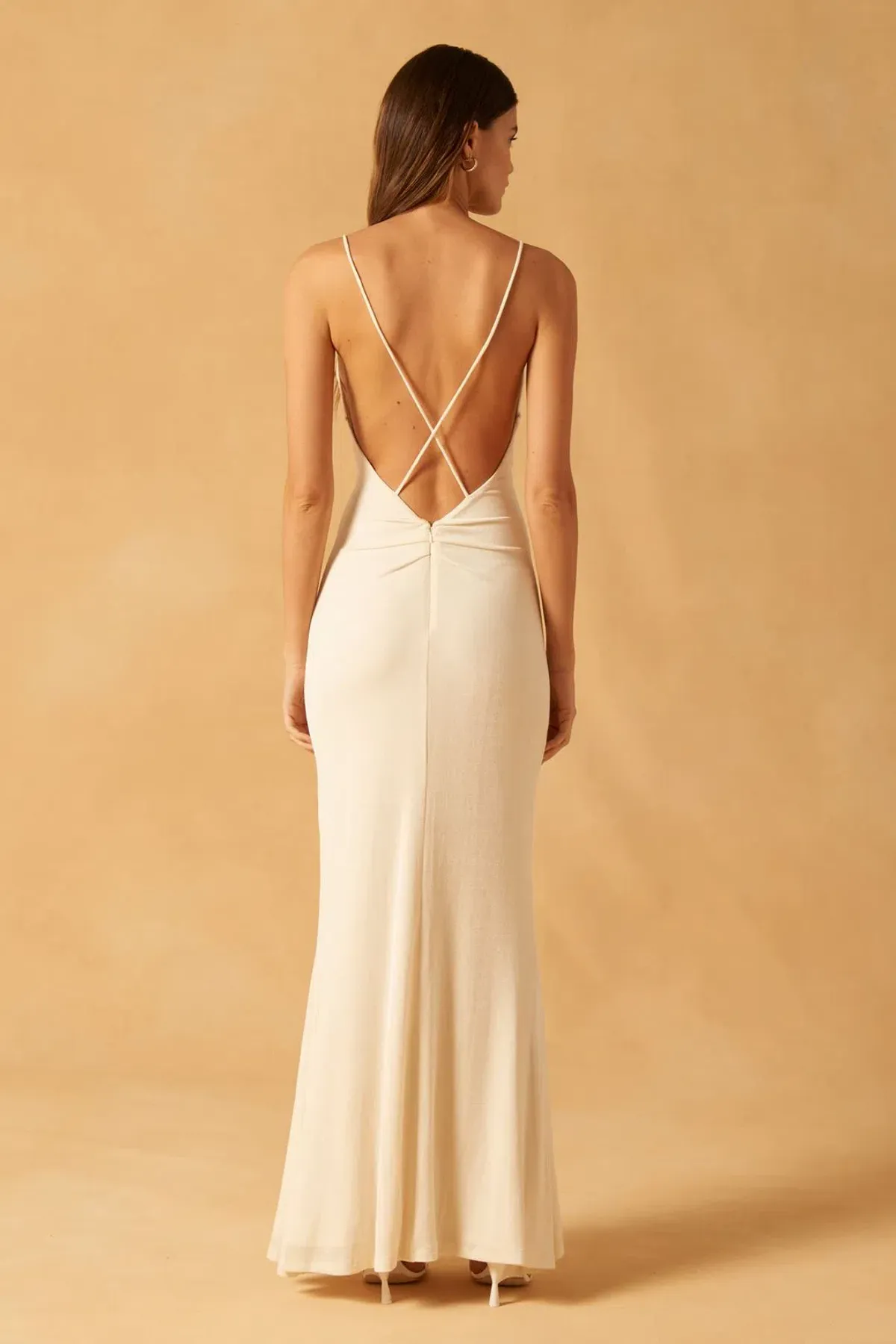 Misha Avoca Jersey Maxi Dress in Ivory Size 8 - Image 2