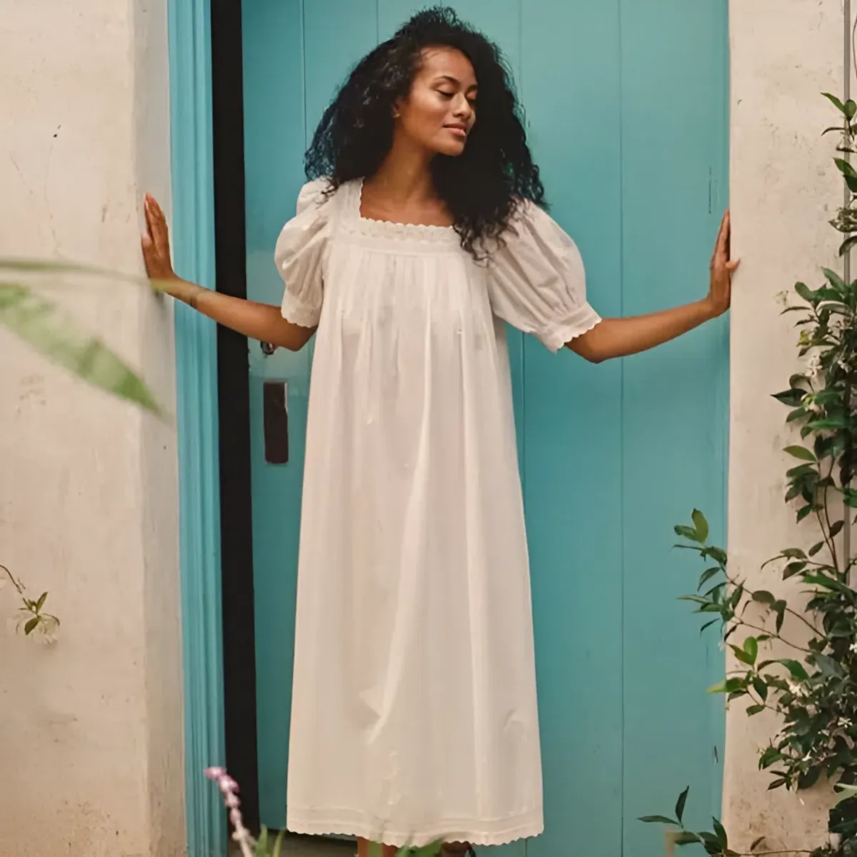 Doen Mignonette Cotton Poplin Dress White Size M / AU 10 for rent on The Volte - main image