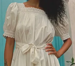 Doen Mignonette Cotton Poplin Dress White Size M / AU 10 for rent on The Volte - image 2