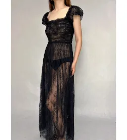 Doen Pamelina Dress in Black Lace Size Small / AU 8 for rent on The Volte - image 1