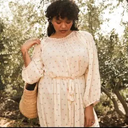 Doen Maya Midi Dress Cream Carnation Size M/AU 10 for rent on The Volte - image 2