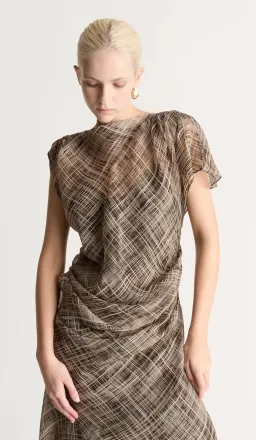 Lee Matthews Posie Dress Chocolate Size AU 10 for rent on The Volte - image 3