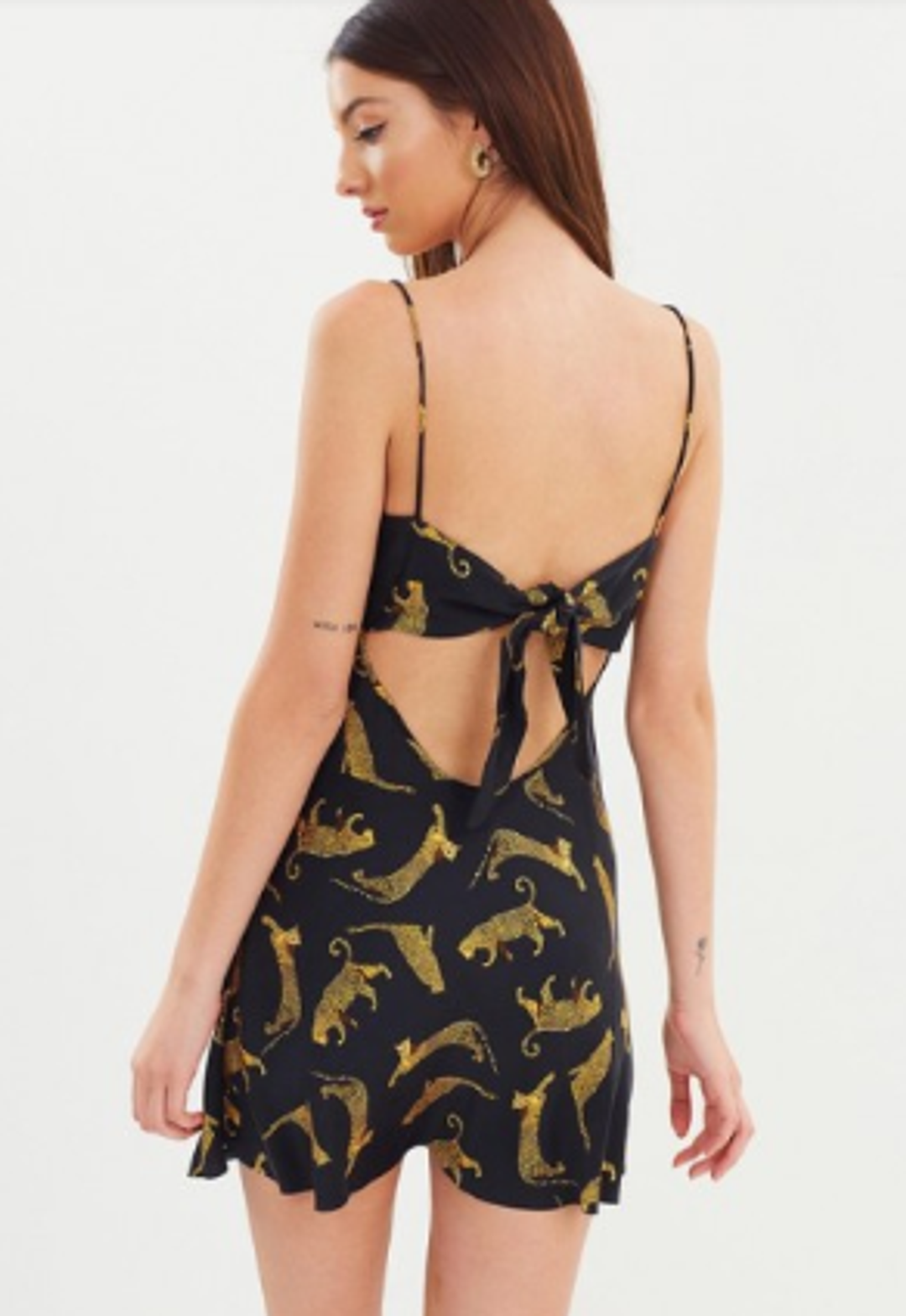 Bec & Bridge Conga Beat Mini Casual Dress Black/Print Size 6 for rent on The Volte - main image