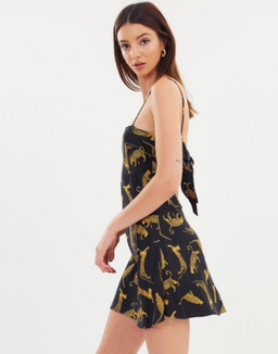 Bec & Bridge Conga Beat Mini Casual Dress Black/Print Size 6 for rent on The Volte - image 3