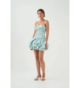 Aje Splendour Mini Dress in Silver Blue Size 12 for rent on The Volte - image 2