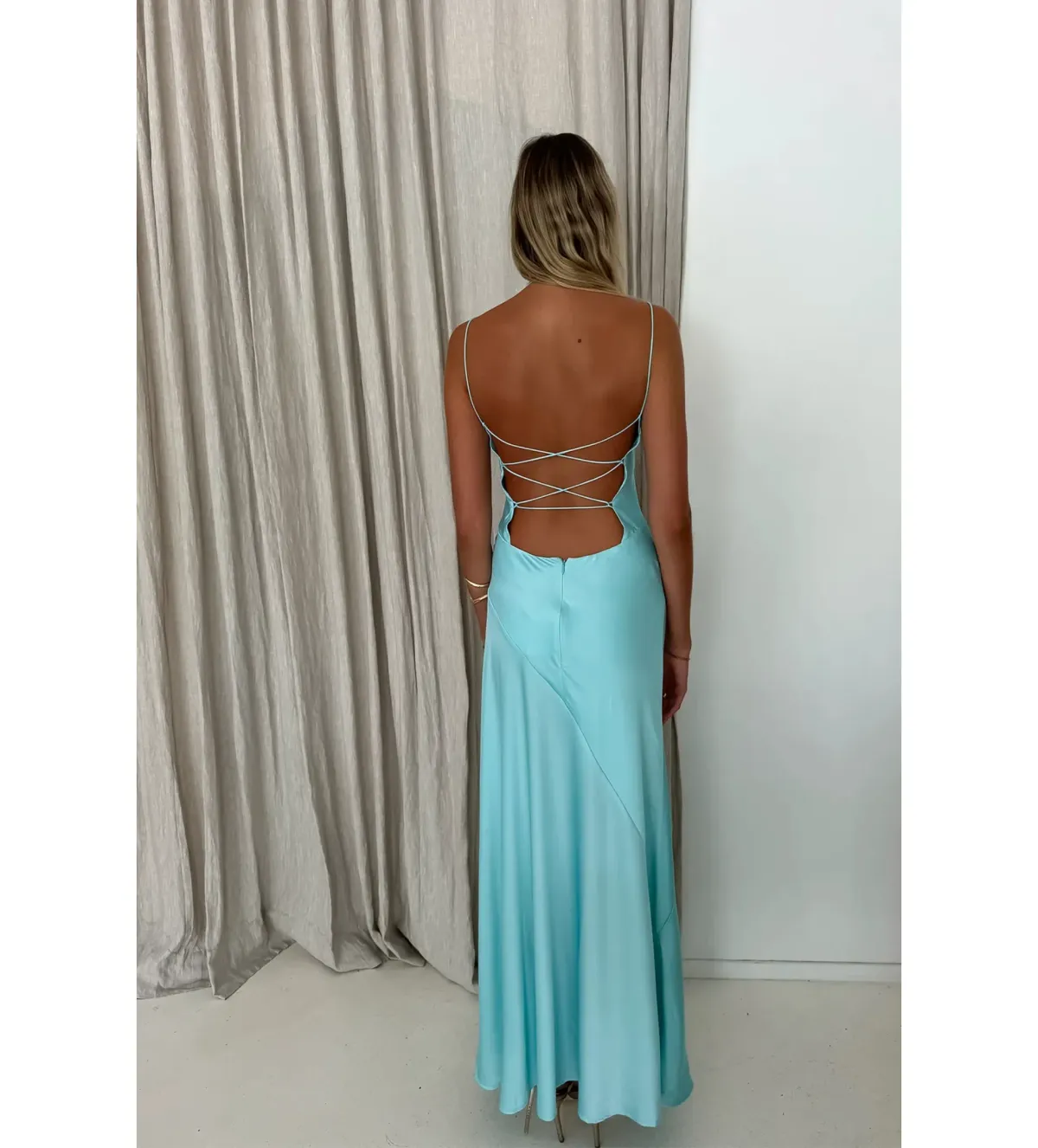 HNTR The Label Alix Gown Teal Size 8 - Image 3
