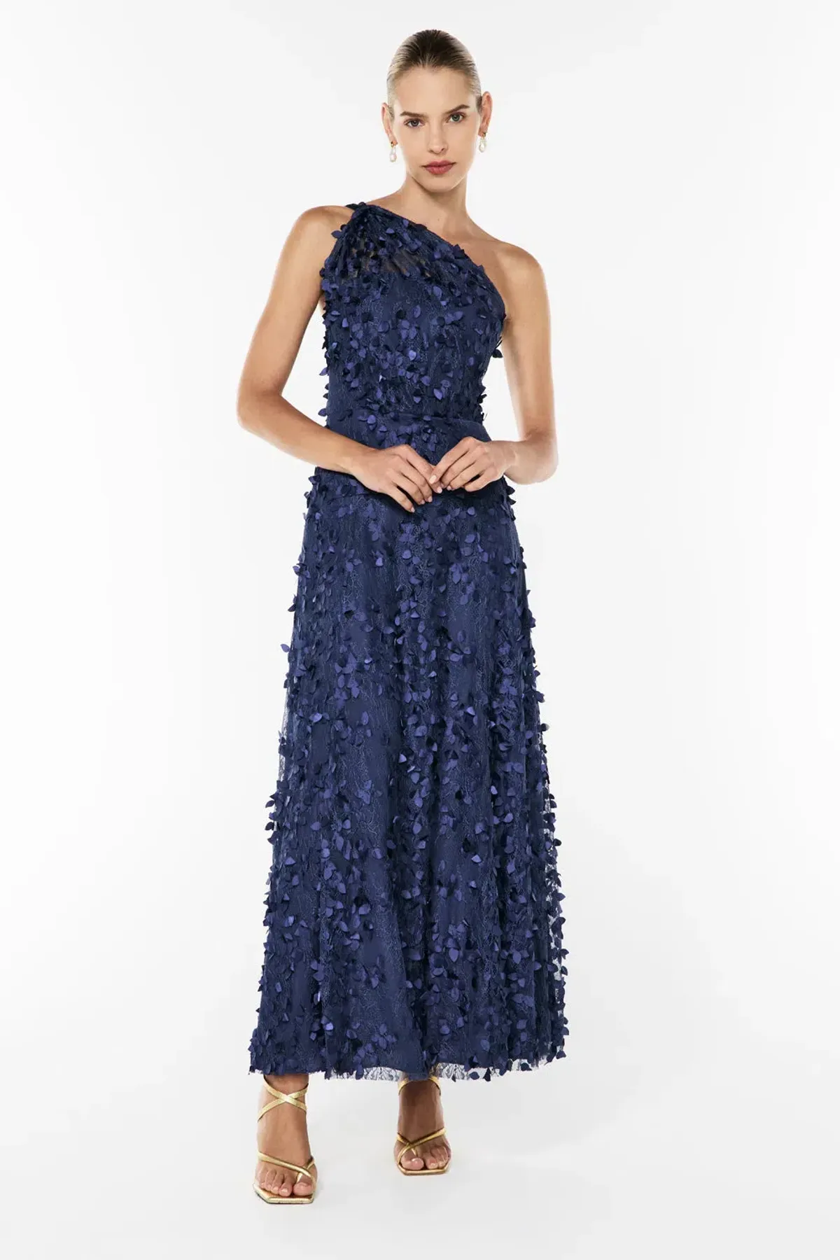 Manning Cartell Enchantment One Shoulder Maxi Dress Royal Blue Size M/AU 10 - Image 1