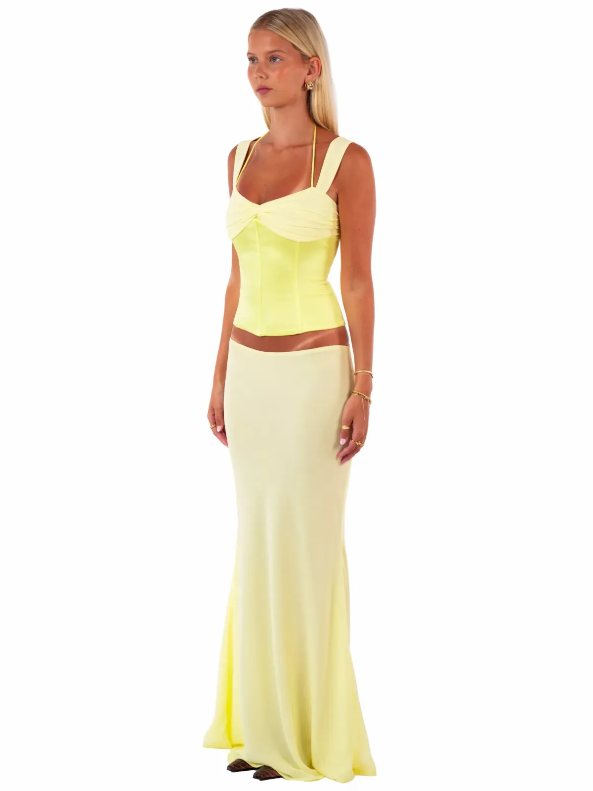 I Am Delilah Scarlett Corset & Skirt Maxi Set Butter Size AU 6 - Image 3
