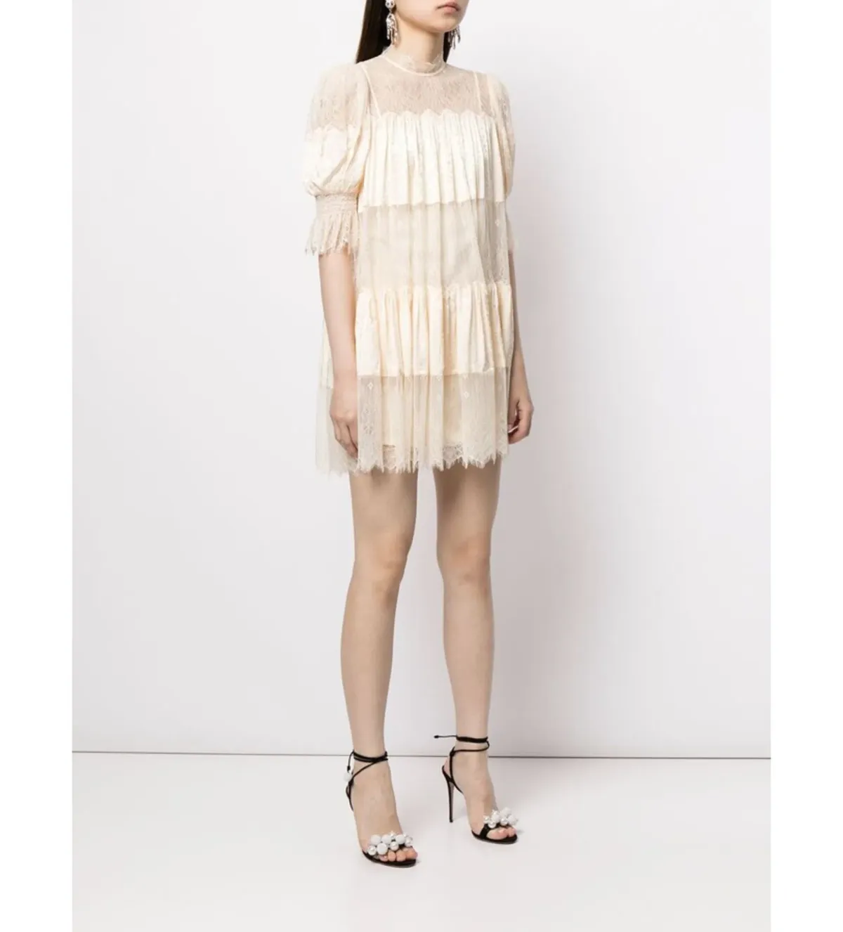 Alice Mccall Sun Moon Lace Mini Dress Nude Size AU 8 - Image 2