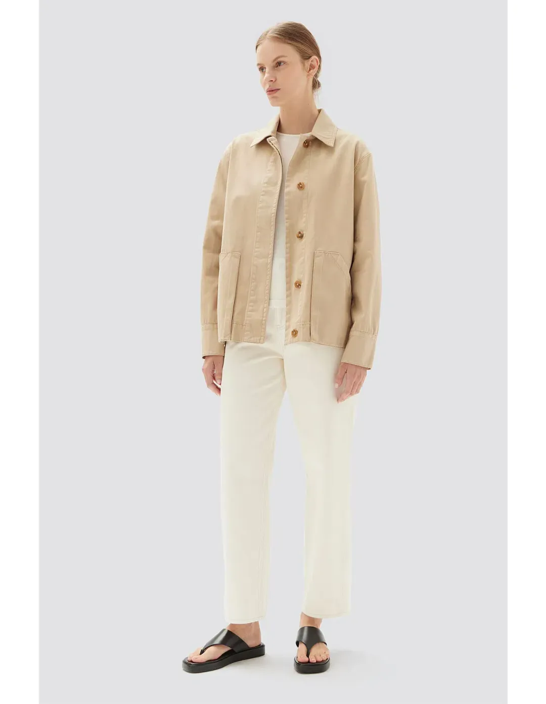 Assembly Label Madison Jacket Light Khaki Size AU 10 for rent on The Volte - main image
