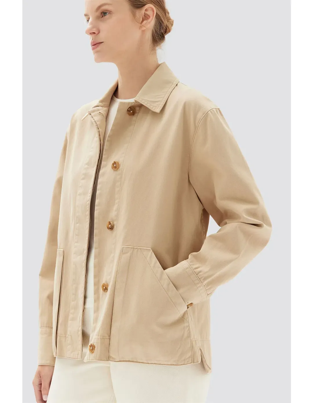Assembly Label Madison Jacket Light Khaki Size AU 10 for rent on The Volte - main image