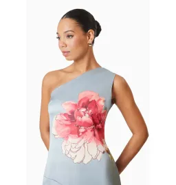 Elliatt Iliad One Shoulder Maxi Dress In Blue Size AU 10 for rent on The Volte - image 5