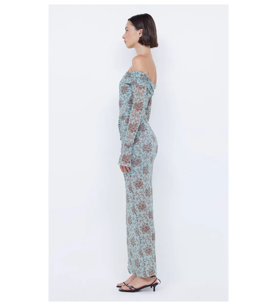 Bec and Bridge Twiggy Long Sleeve in Juniper Floral Size AU 10 for rent on The Volte - main image