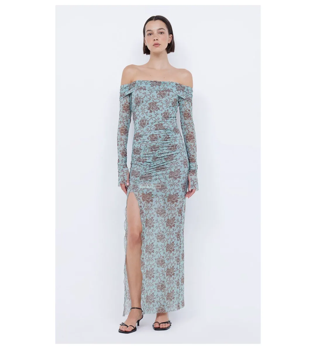 Bec and Bridge Twiggy Long Sleeve in Juniper Floral Size AU 10 for rent on The Volte - main image