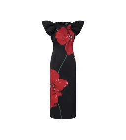 Rebecca Vallance Chaya Midi Dress Black Floral Size AU 10 for rent on The Volte - image 5