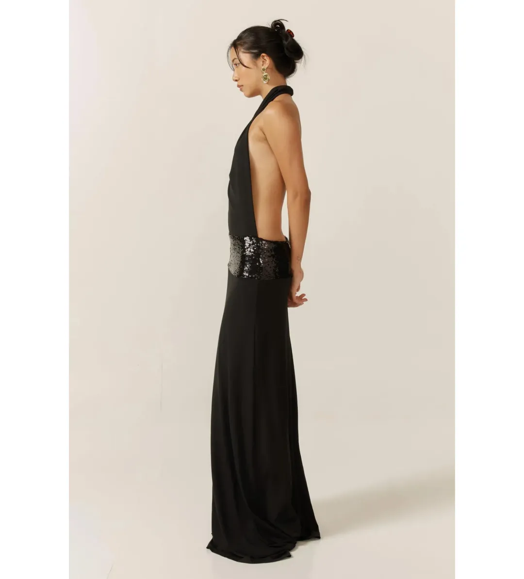 Ance Gria Adele Gown in Black Size 8 for rent on The Volte - main image