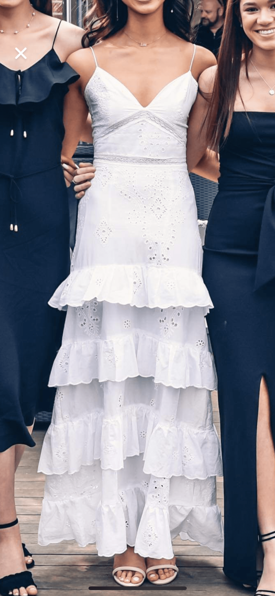 NICHOLAS White Broderie Dress Size 6 for rent on The Volte - main image