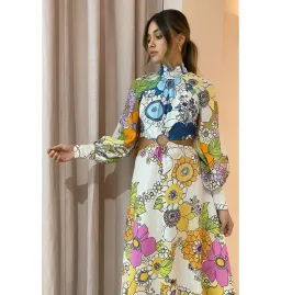 Alemais Farrah Cut Out Midi Dress Floral Multi Size AU 8 for rent on The Volte - image 3