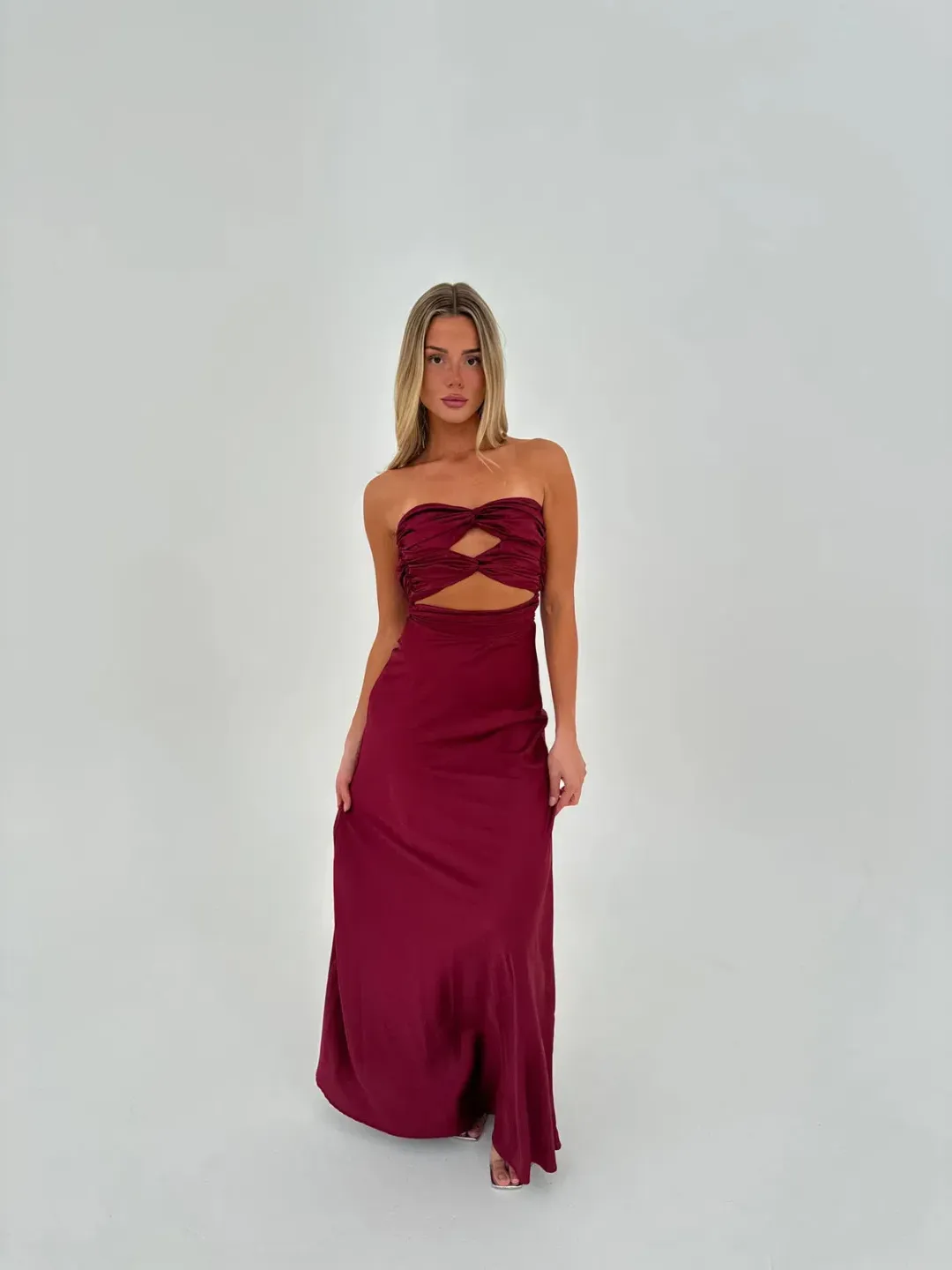 HNTR The Label Berry Inka Maxi Gown Size S / Size AU 8 for rent on The Volte - main image