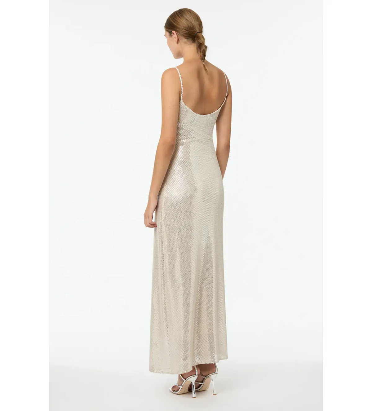 Manning Cartell High Voltage Slip Dress in Silver Sequin Size S / AU 8 - Image 3