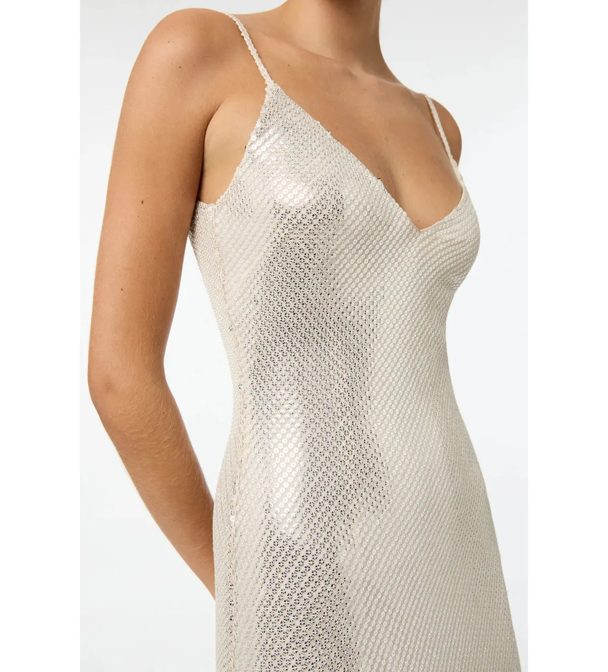 Manning Cartell High Voltage Slip Dress in Silver Sequin Size XXS / AU 4 - Image 4