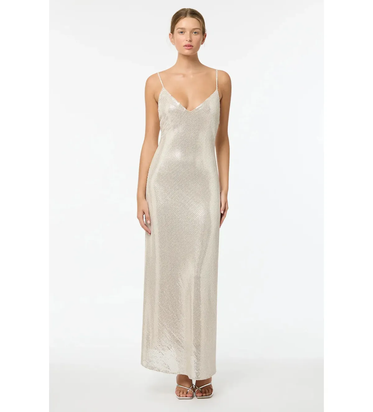Manning Cartell High Voltage Slip Dress in Silver Sequin Size XXS / AU 4 - Image 1
