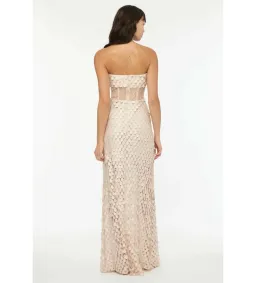 Manning Cartell Supreme Extreme Strapless Gown in Chalk Size S / AU 8 for rent on The Volte - image 2