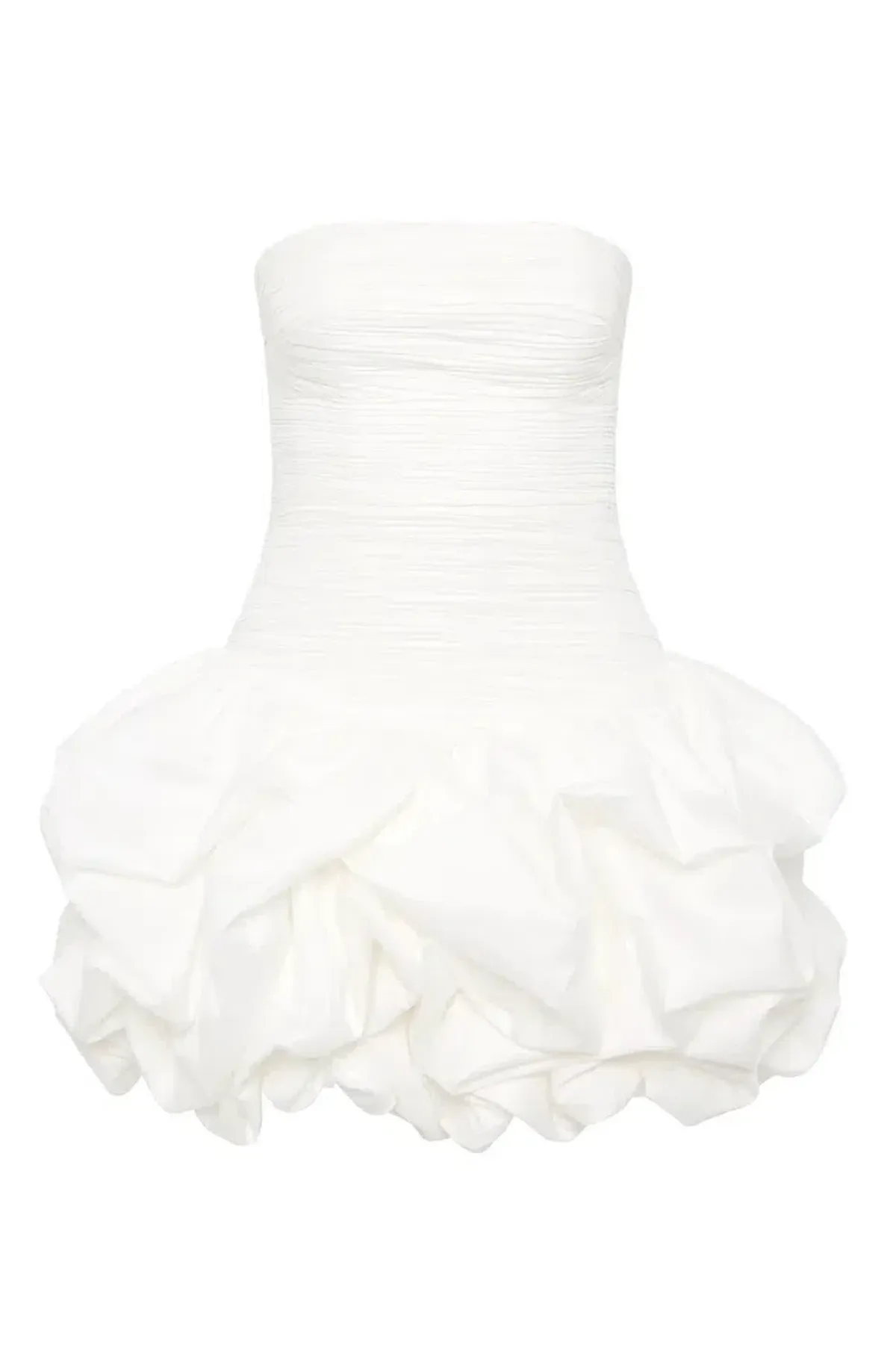 Aje White Violette Bubble Hem Mini in White Size 10 - Image 3