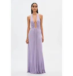 Misha Jennifer Cupro Maxi Dress Lilac Size 6/XS for rent on The Volte - image 1