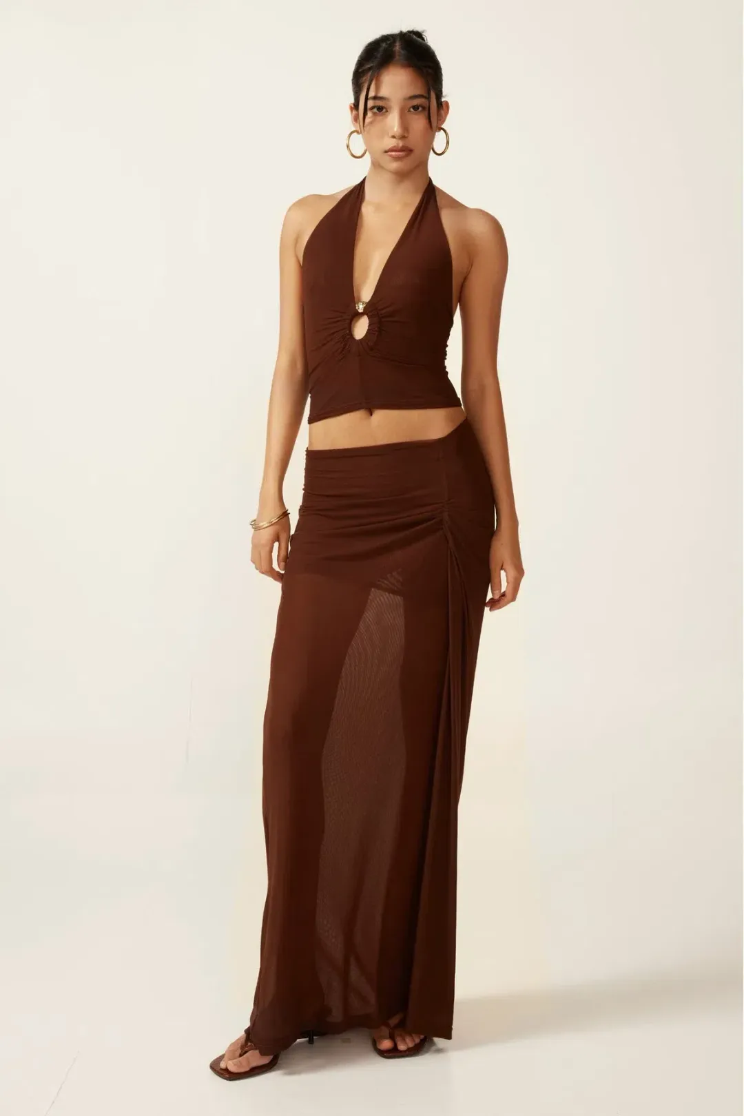 Ance Gria Nellie Maxi Set Brown Size 6 for rent on The Volte - main image