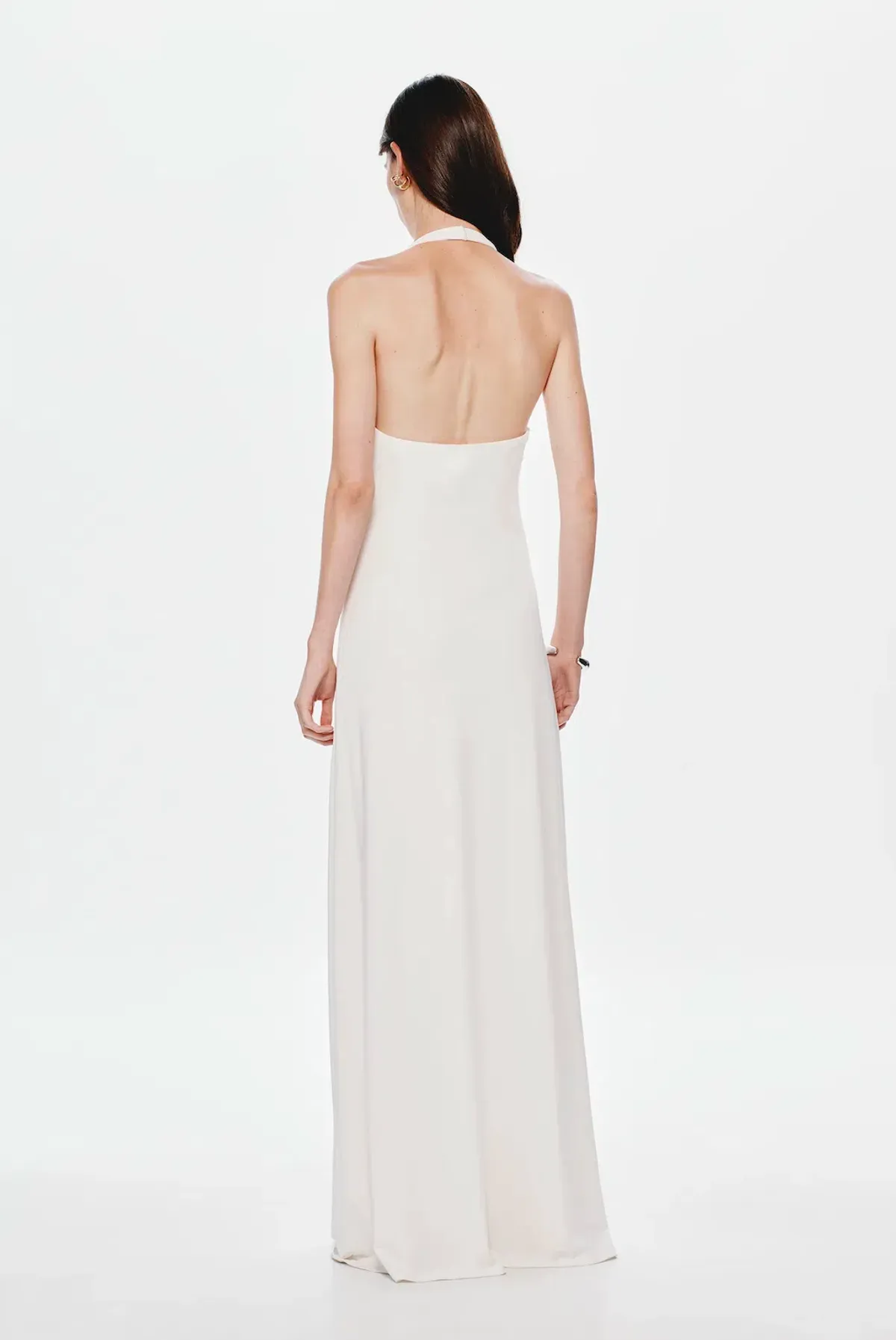 Misha Jennifer Cupro Maxi Dress White Size 10/M - Image 3