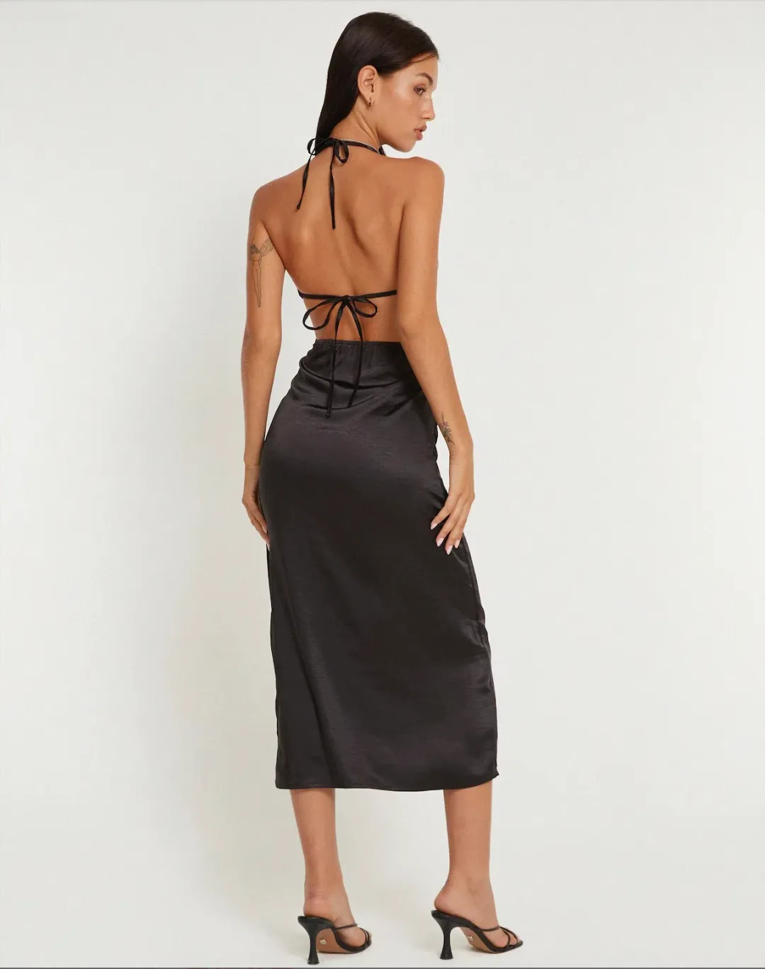 Maurie & Eve Apache Dress Black Midi Size AU 8 for rent on The Volte - main image