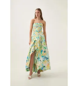 Aje Floral Haze Bubble Hem Maxi in Multicolour Size AU 6 for rent on The Volte - image 1