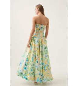 Aje Floral Haze Bubble Hem Maxi in Multicolour Size AU 10 for rent on The Volte - image 3
