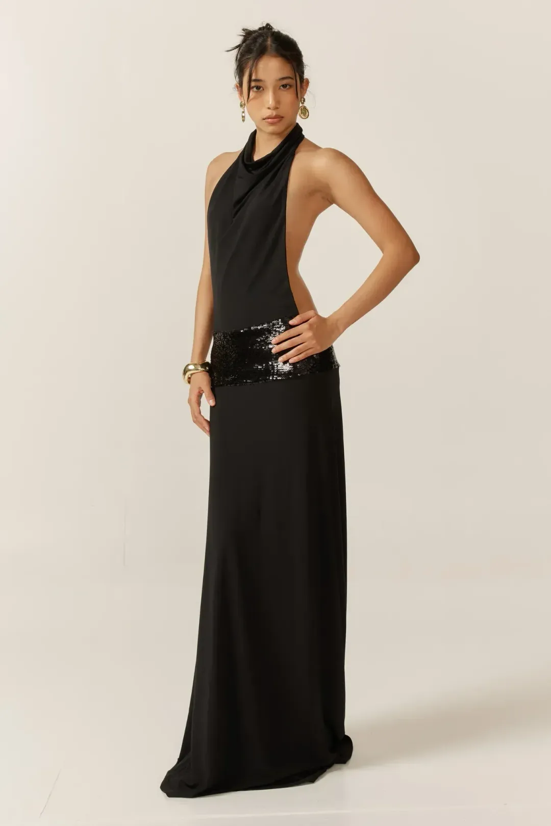 Ance Gria Adele Gown Black Size 10 for rent on The Volte - main image