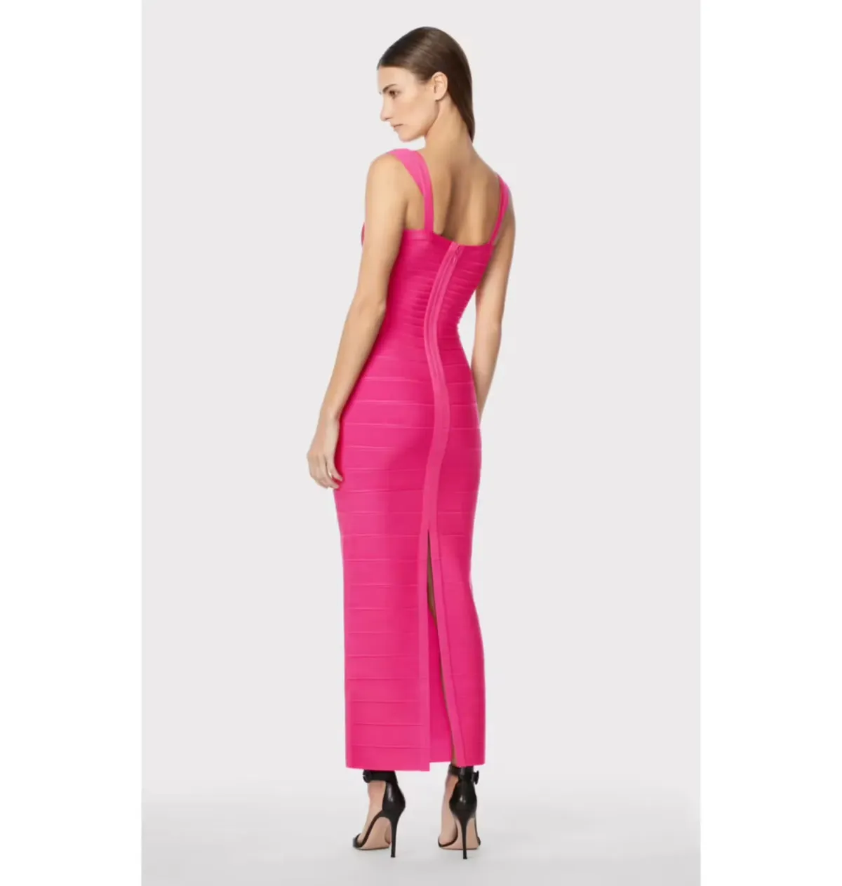 Herve Leger Sweetheart Gown Pink Size XXS / AU 4 - Image 3