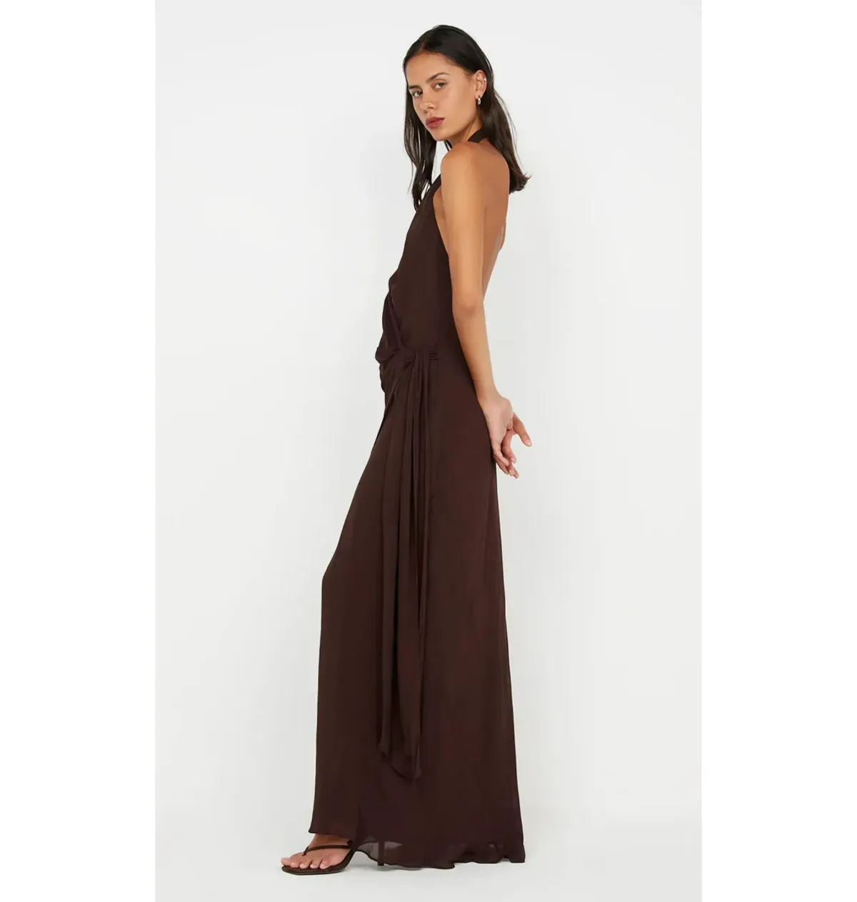 Bec & Bridge Soneva Maxi Dress Chocolate Size AU 8 - Image 3