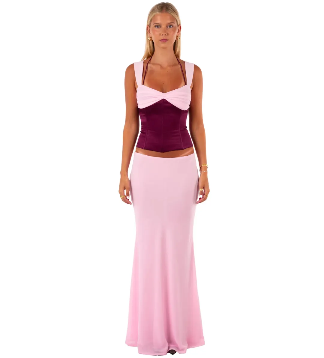I am Delilah Scarlett Set Berry Size AU 8 + AU 6 Skirt for rent on The Volte - main image