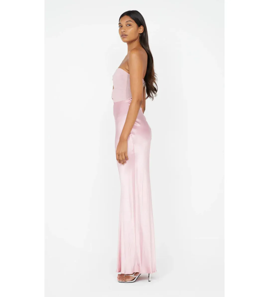 Bec & Bridge Halle Strapless Gown in Dusty Pink Size 10 for rent on The Volte - main image